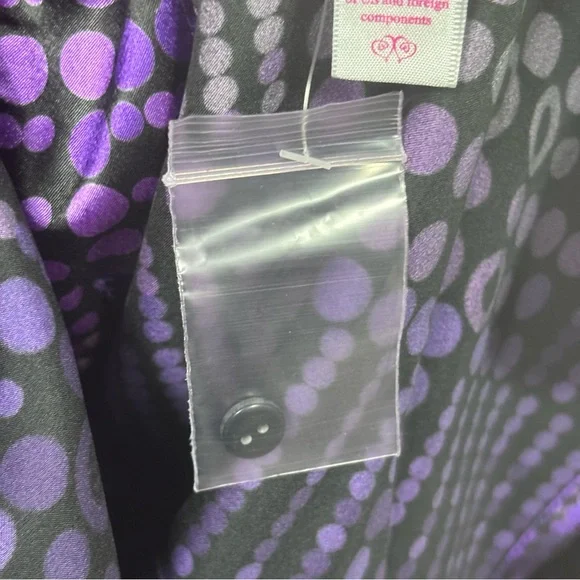 NWOT Victoria's Secret Patterned Satin Pajama Set Women’s L Purple